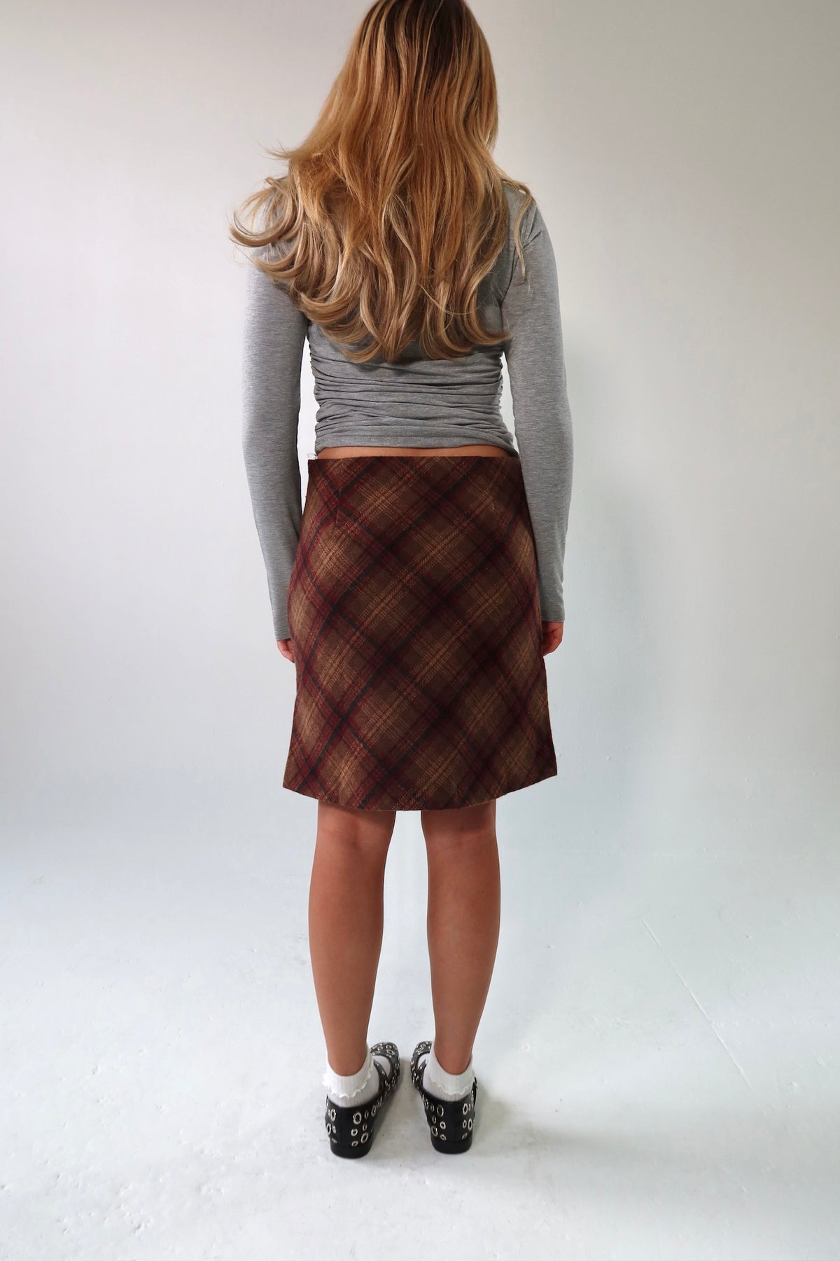 Homeroom Plaid Midi Skirt