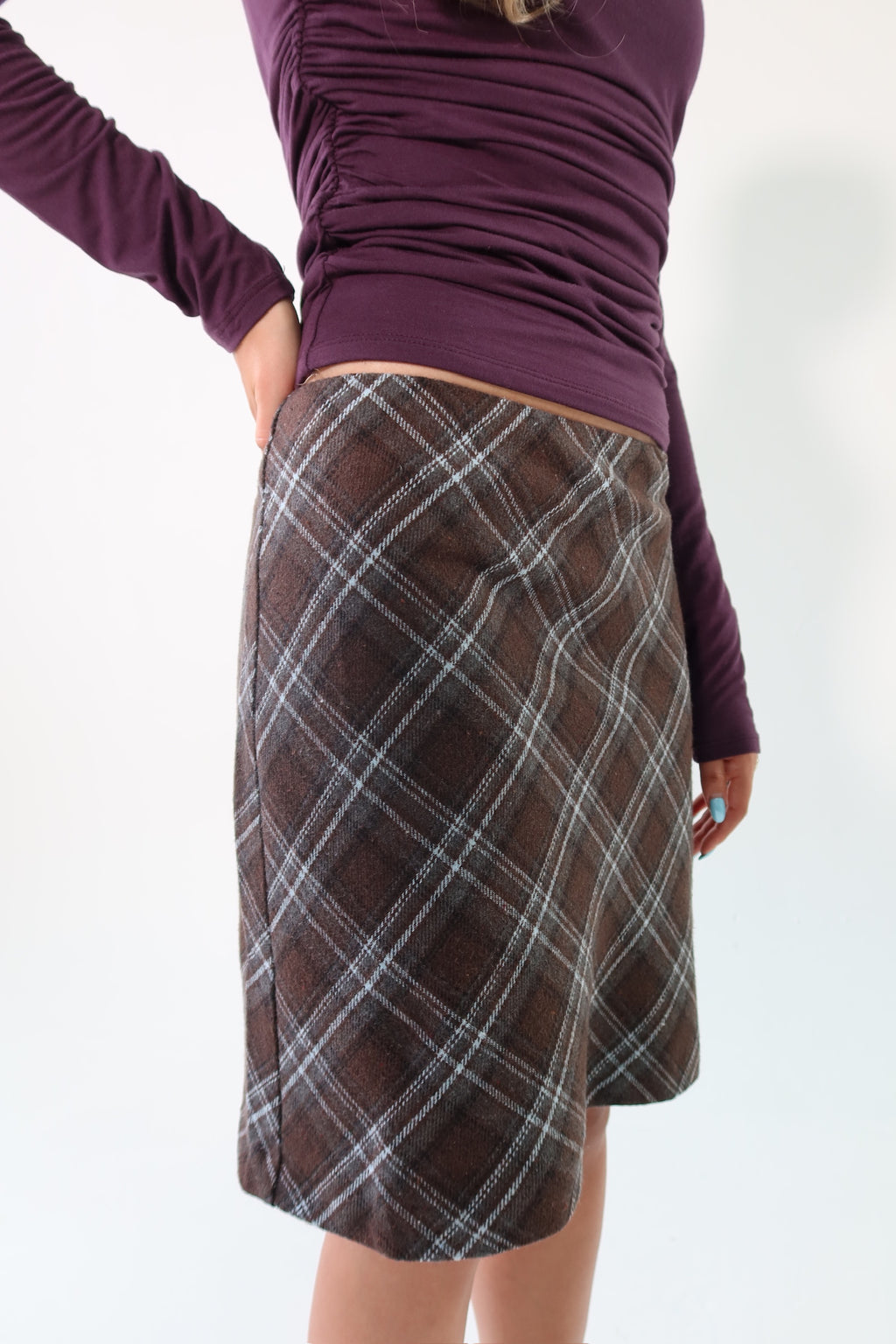 Homeroom Plaid Midi Skirt