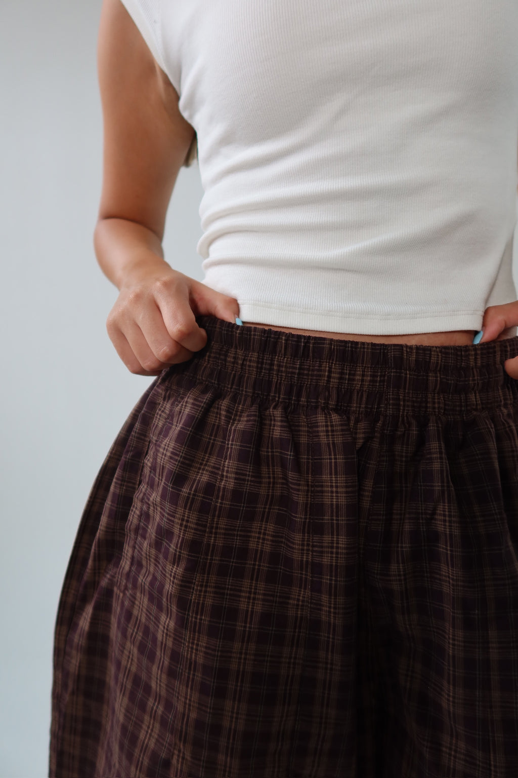 God's Girl Plaid Wide Leg Trouser