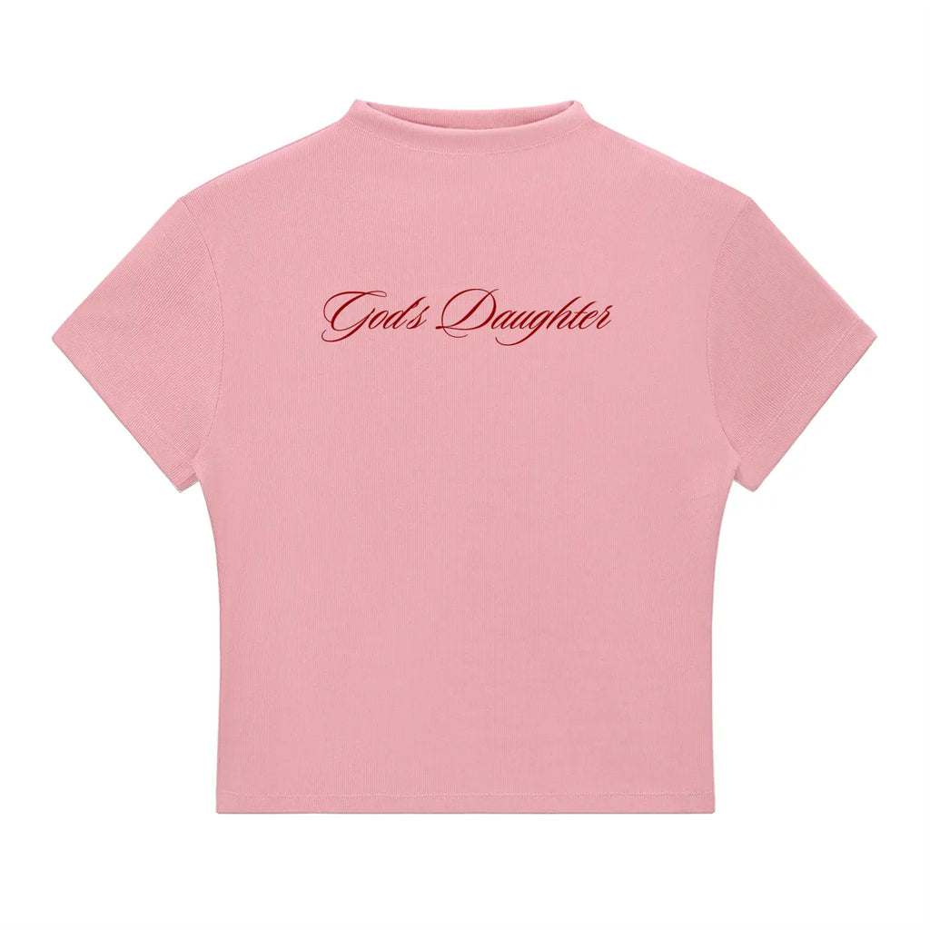God's Daughter Mock Neck Top - Pink