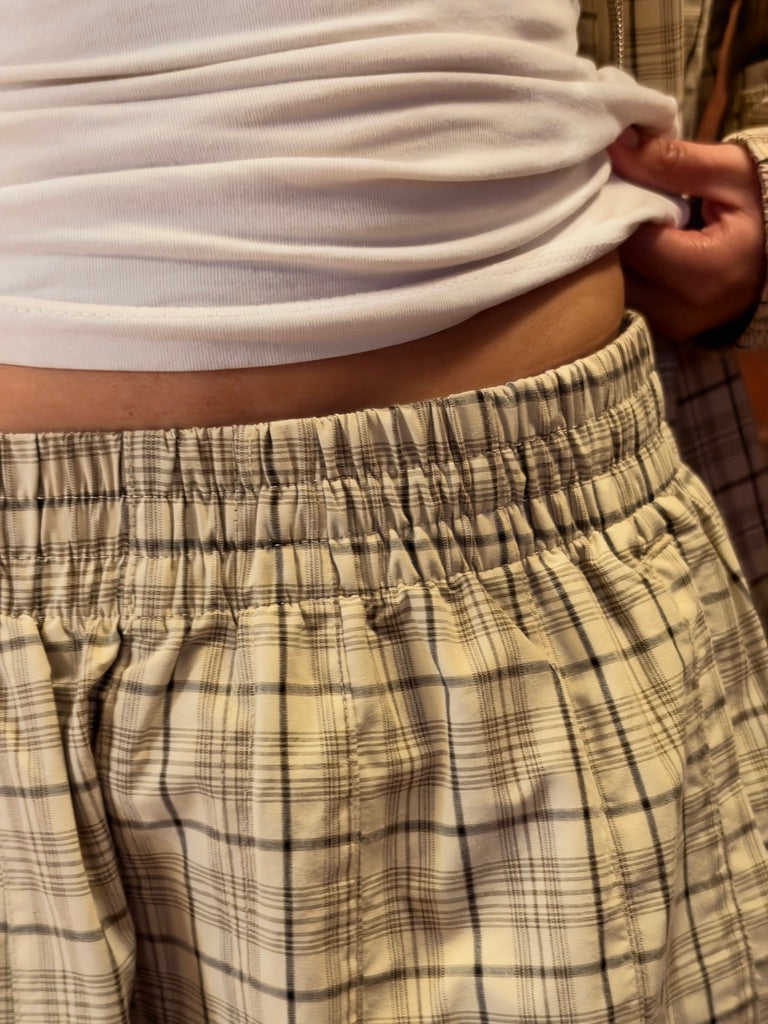God's Girl Plaid Wide Leg Trouser