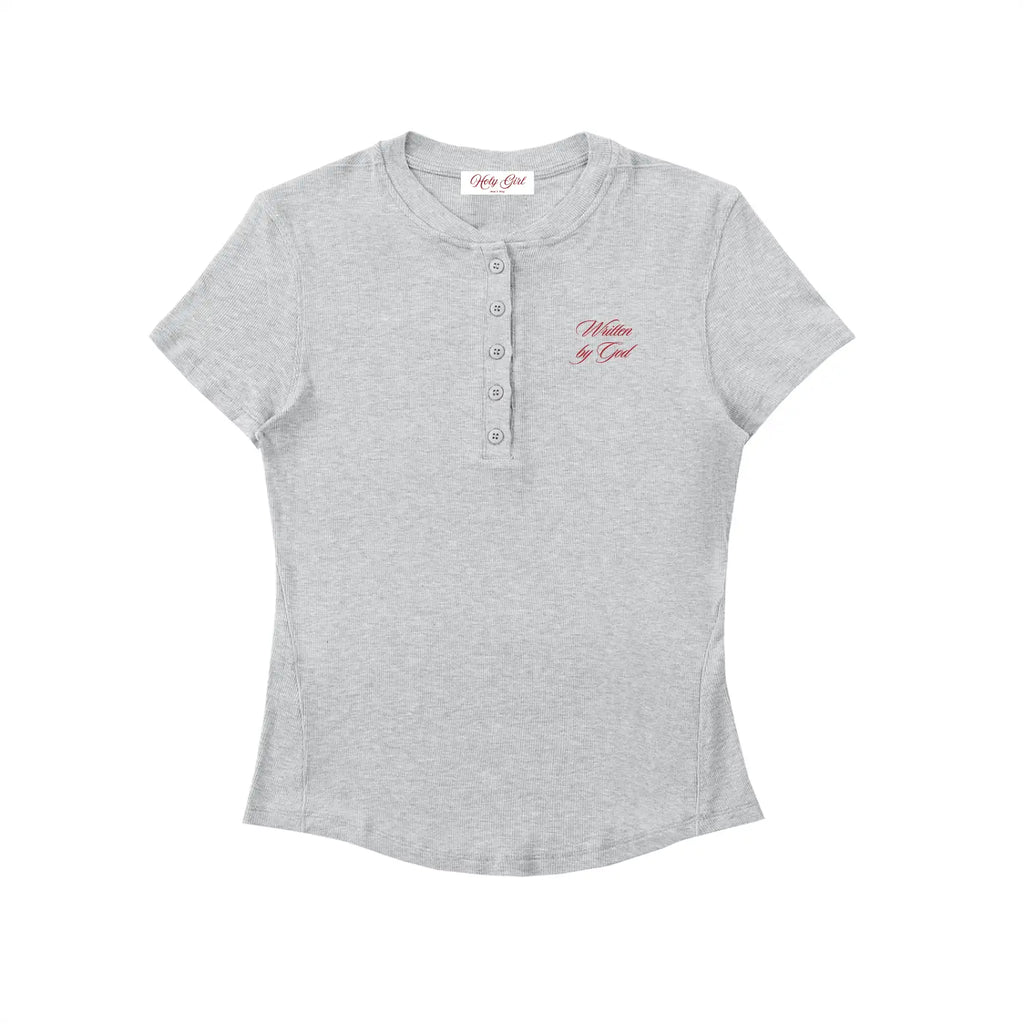 Short sleeve top,Baby Tee,Henley