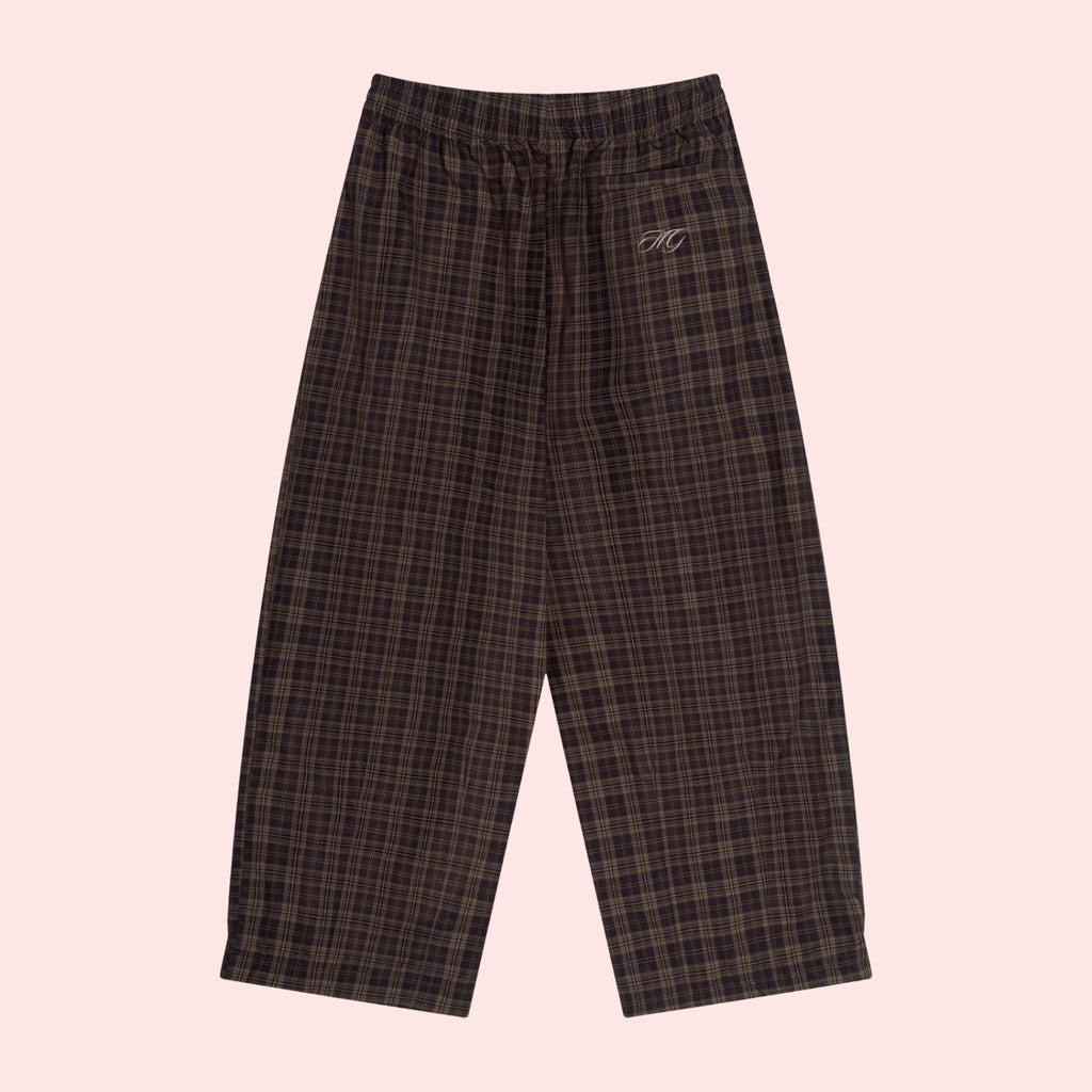 God's Girl Plaid Wide Leg Trouser