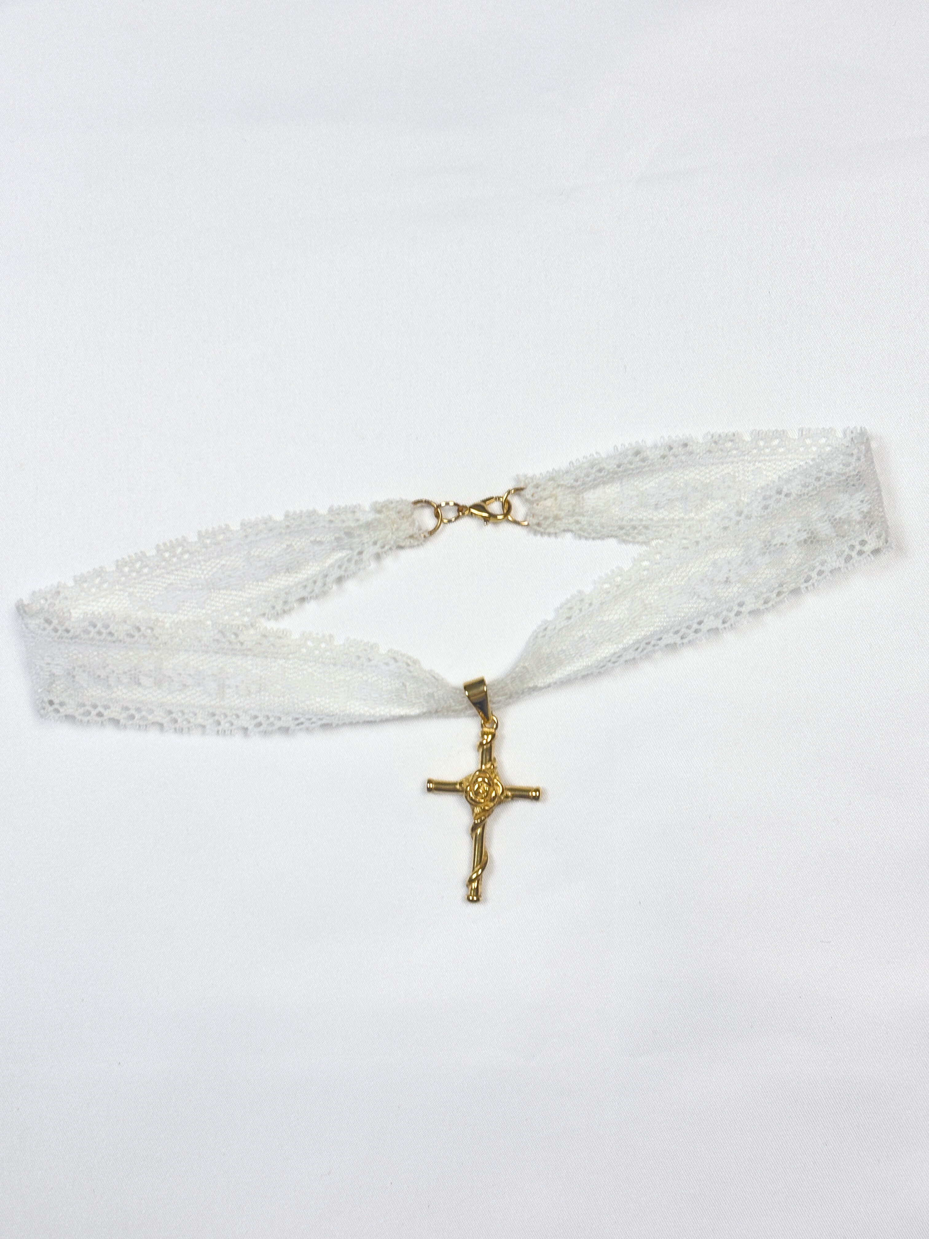 Rose of Sharon Lace Choker Necklace