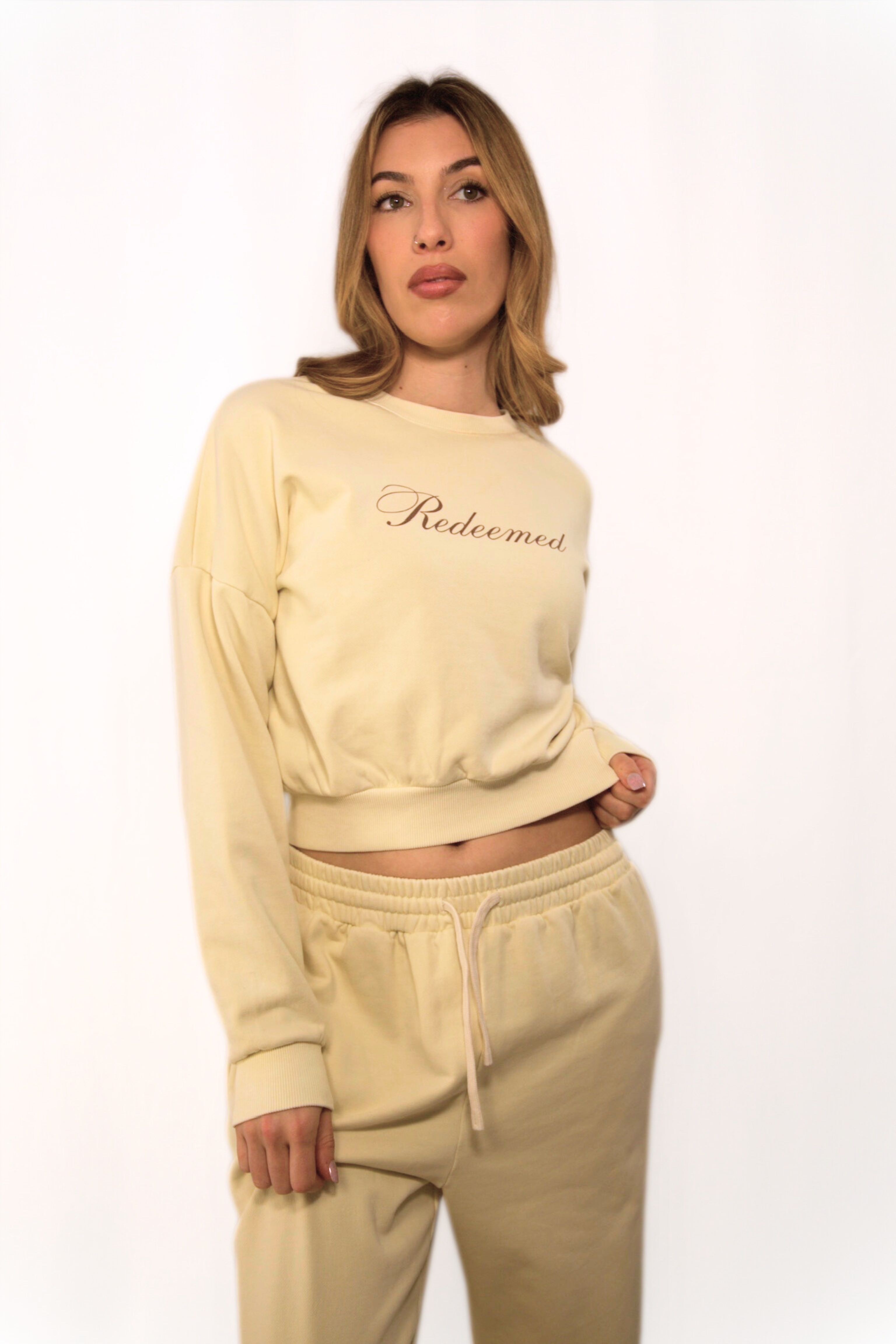 Redeemed Vintage Washed Cropped Sweatshirt