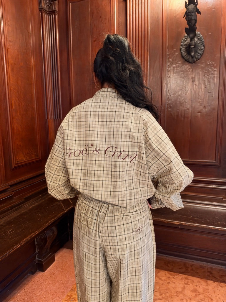 God's Girl Plaid Track Jacket