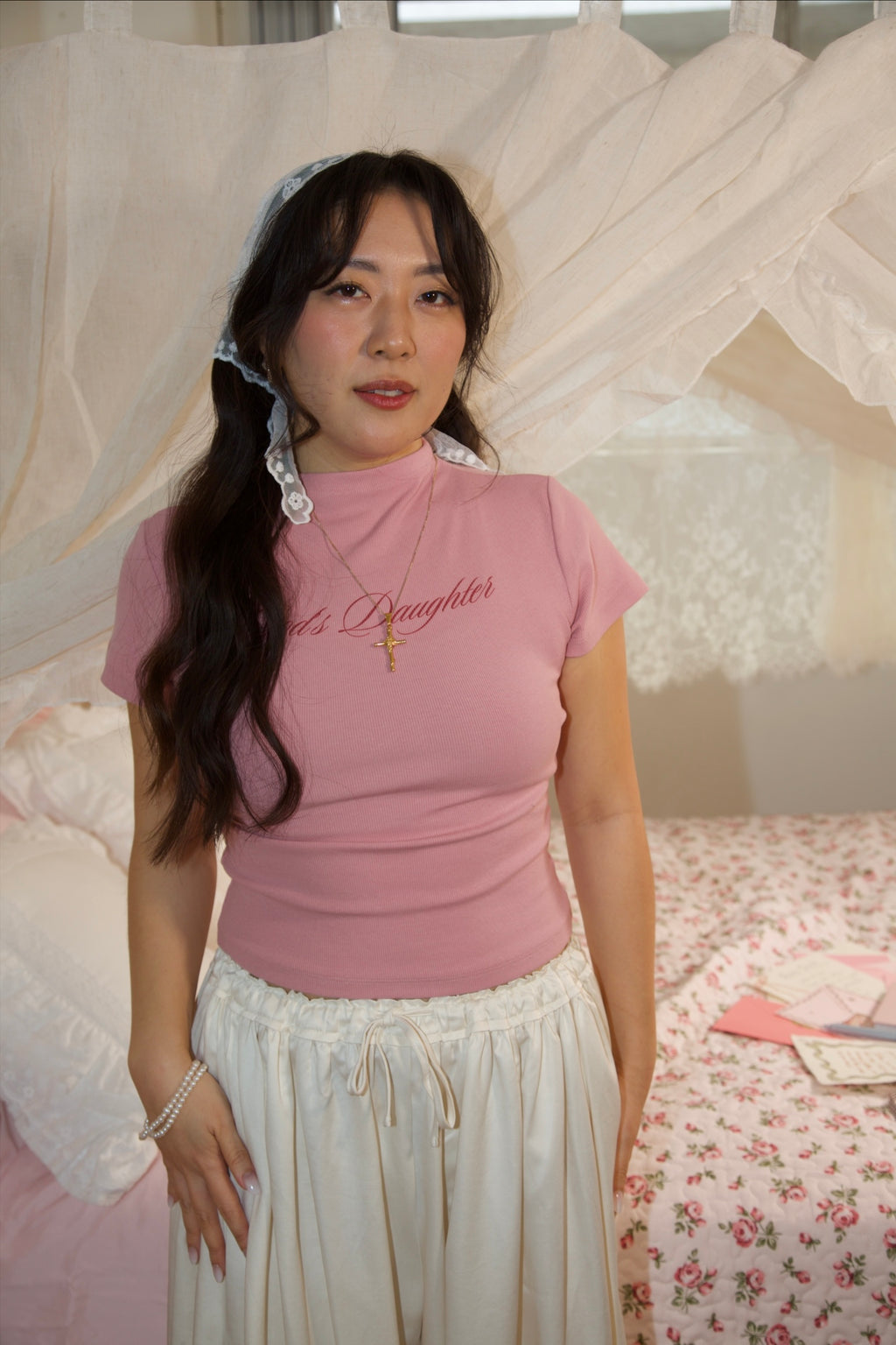 God's Daughter Mock Neck Top