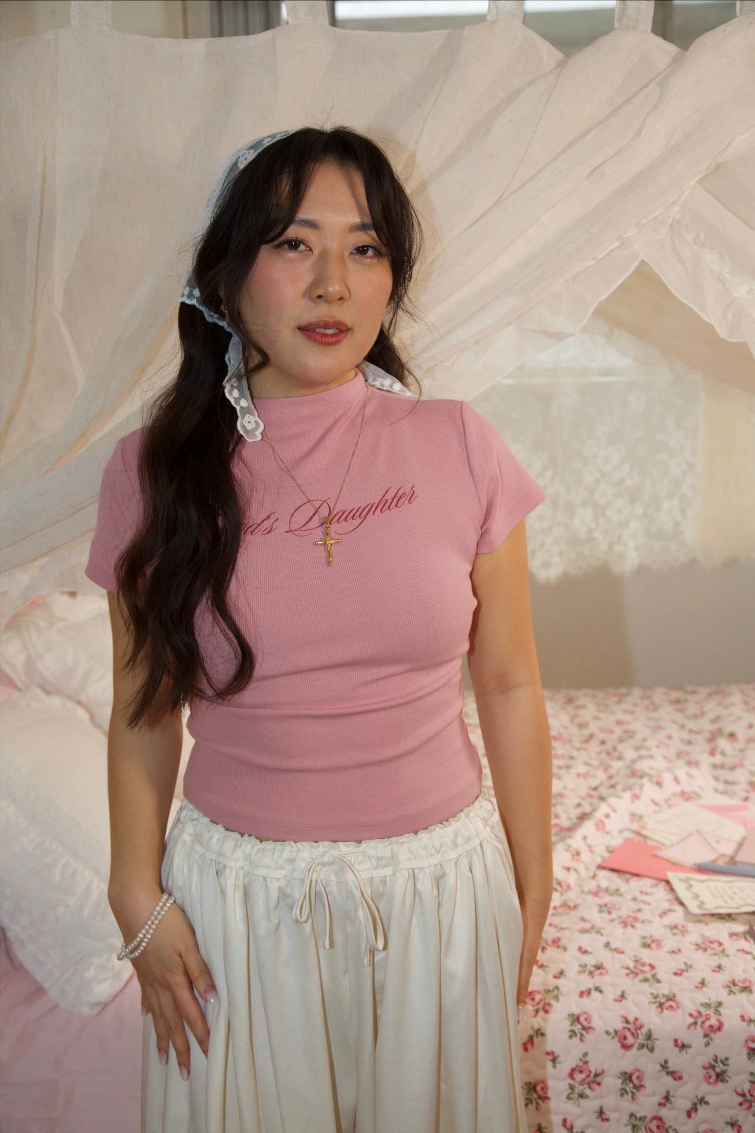 God's Daughter Mock Neck Top