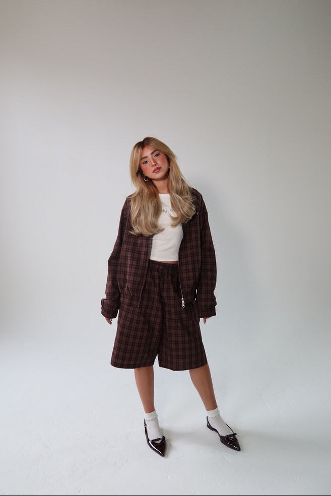 God's Girl Plaid Track Jacket
