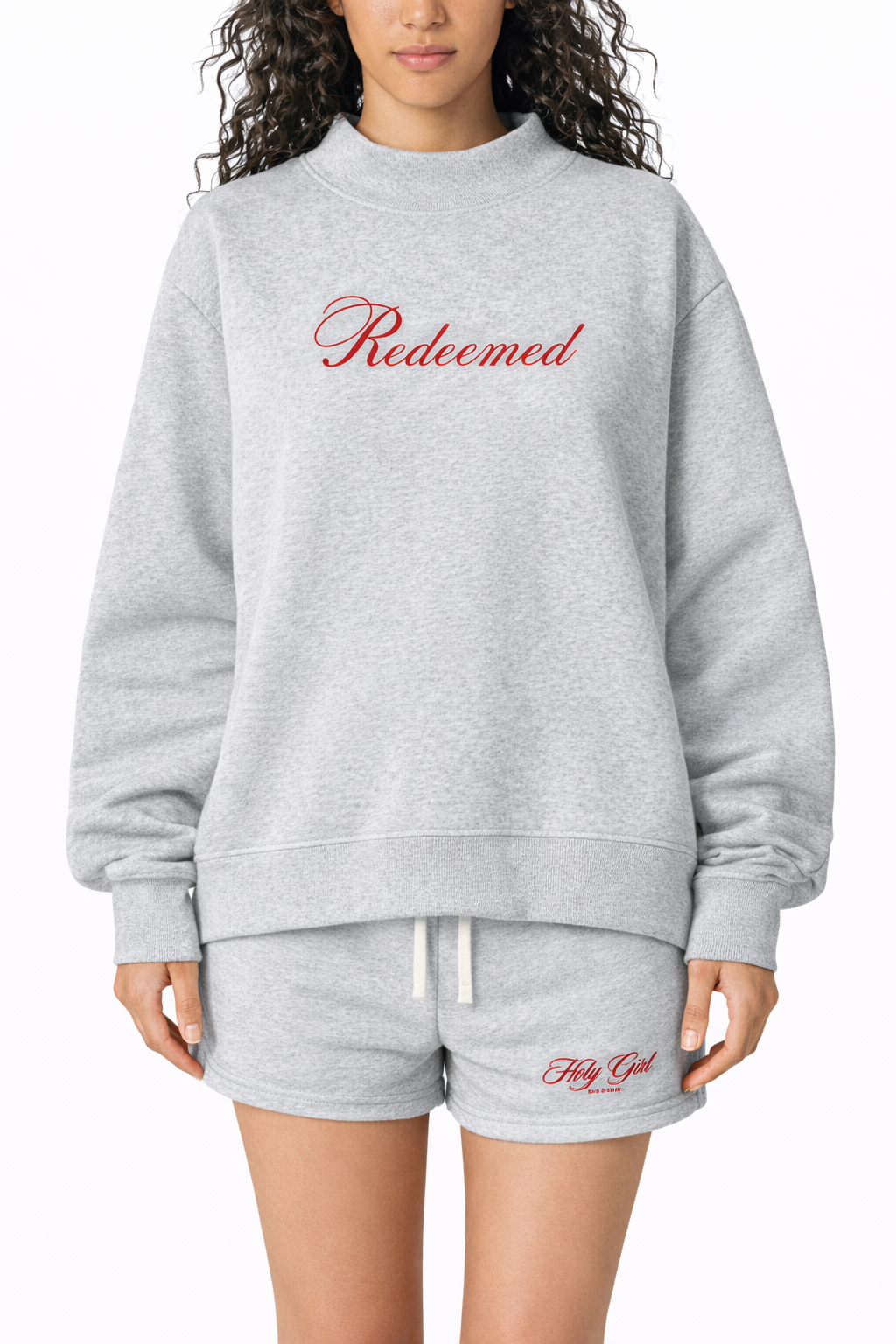 Holy Girl Fleece Drawstring Sweat shorts