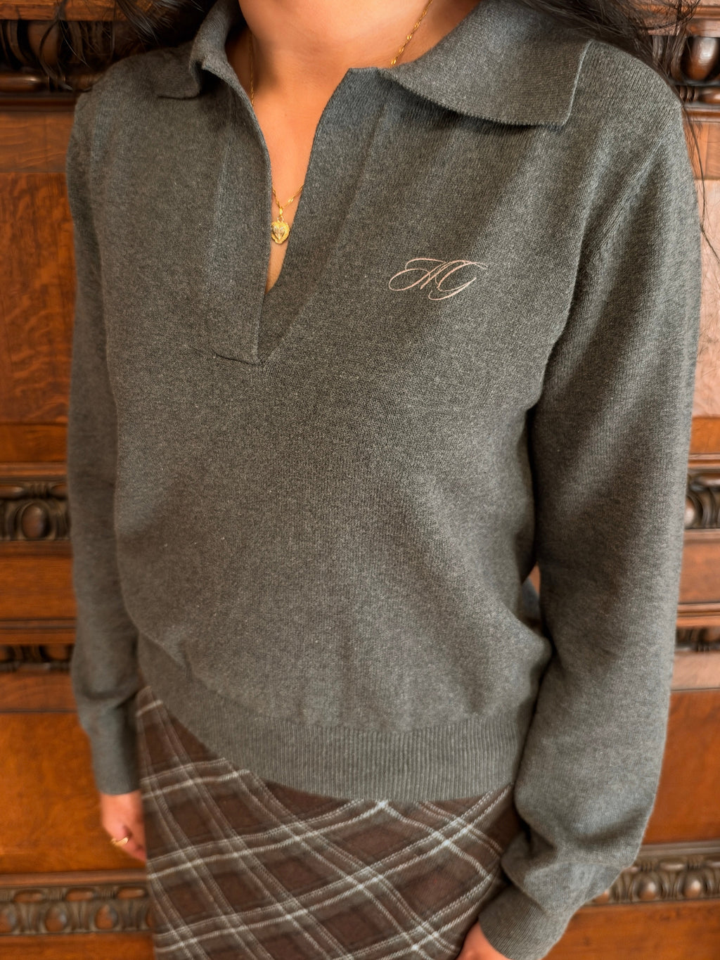 HG Collared Knit Sweater