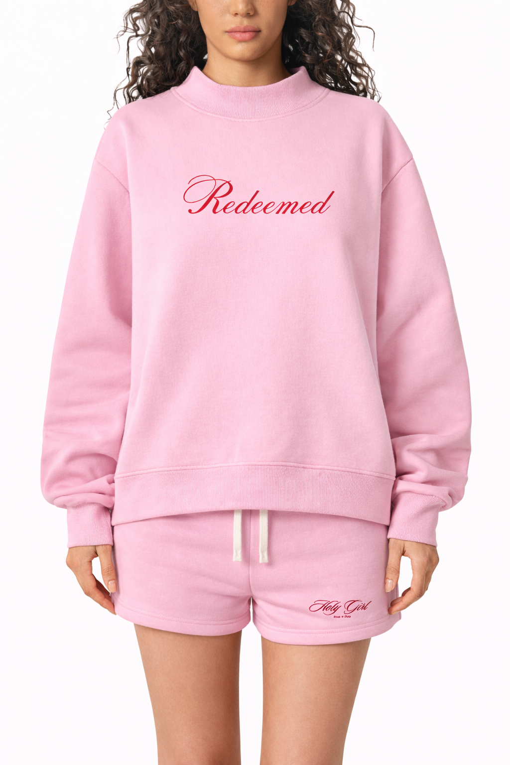Holy Girl Fleece Drawstring Sweat shorts